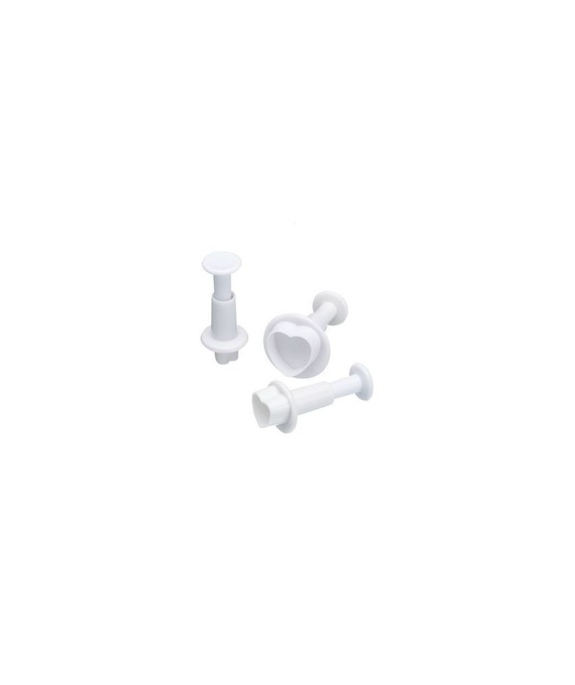 Set 3 cutter cuore ad espulsione