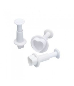 Set 3 cutter cuore ad espulsione