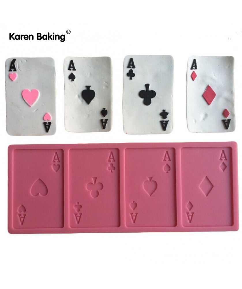 Stampo Carte da Poker 3d silicone