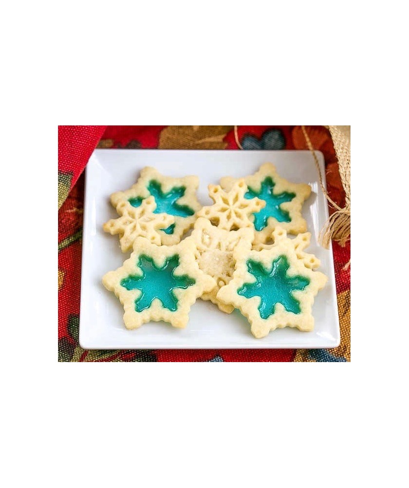 Set 2pz Glass Cookies Albero