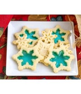 Set 2pz Glass Cookies Albero