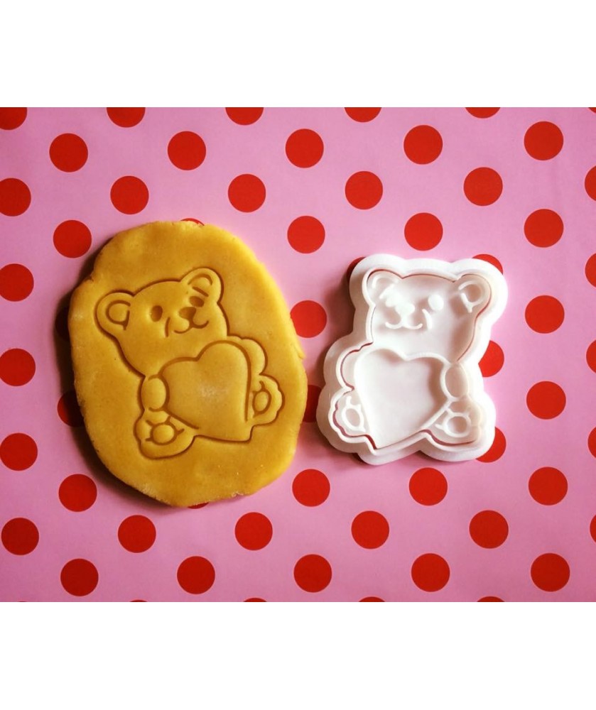 Orsetto cuore-Stamp