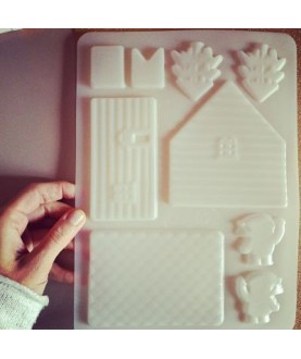Set casetta Natale 7pz Alluminio
