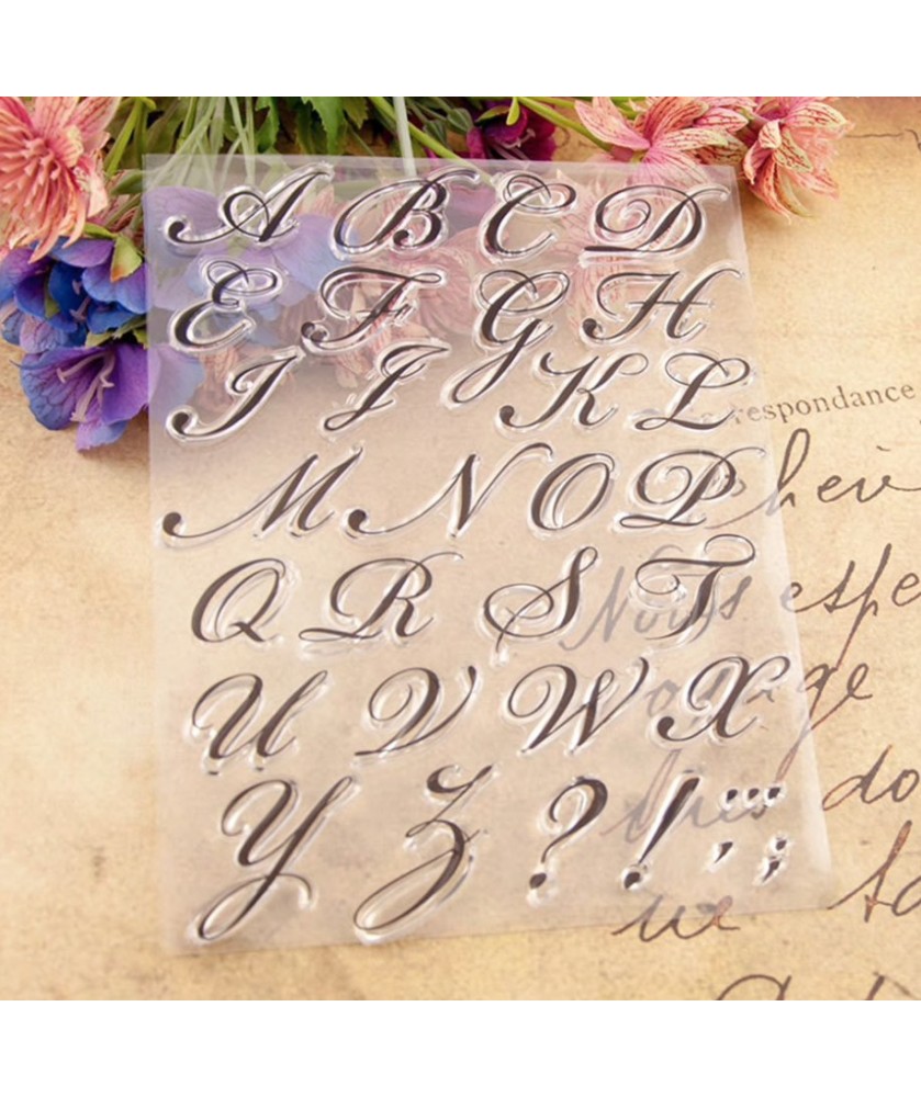 Youdoit Set Di 28 Timbri Montati Con Alfabeto Maiuscolo E Simboli - Per Artigianato, Scrapbooking E Fai Da Te