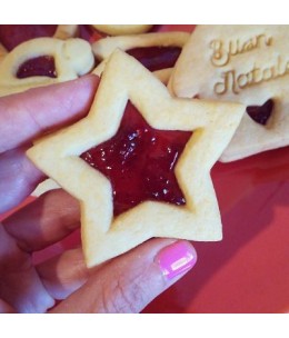 Set 2pz Glass Cookies Stella